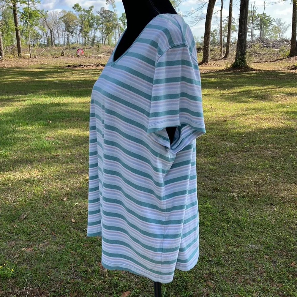 Sonoma V-Neck Striped Tee - Picture 4 of 6